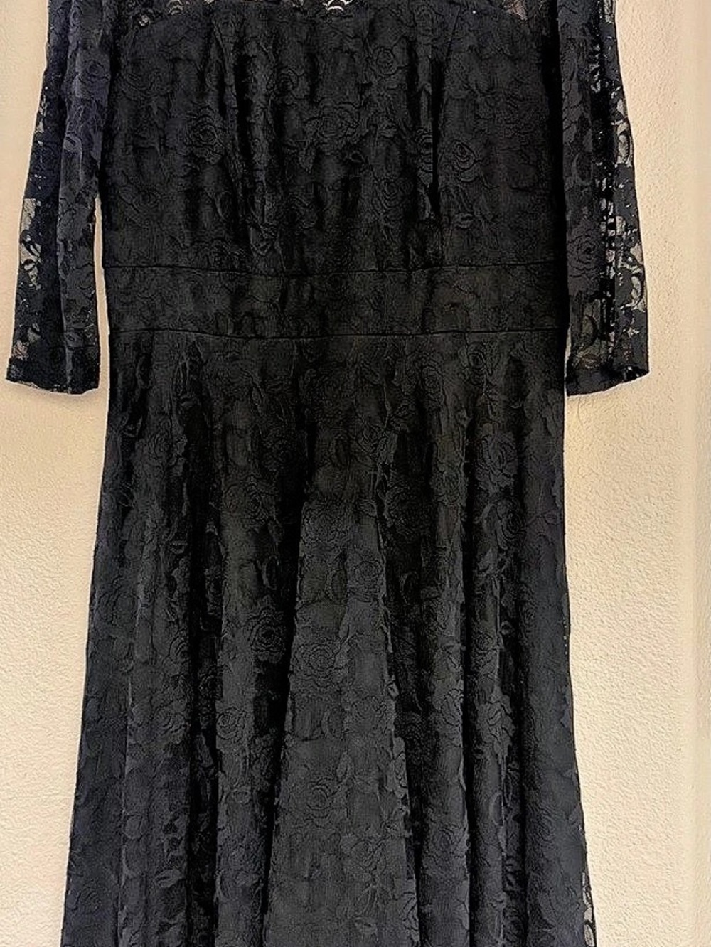 Black Lace Midi Dress